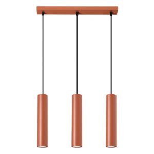 Lampa wisząca LAGOS 3L ochra czerwona