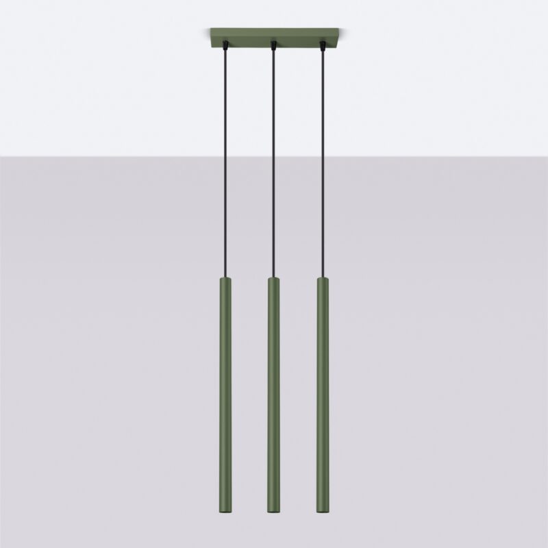 Lampa wisząca PASTELO 3 zielona oliwka