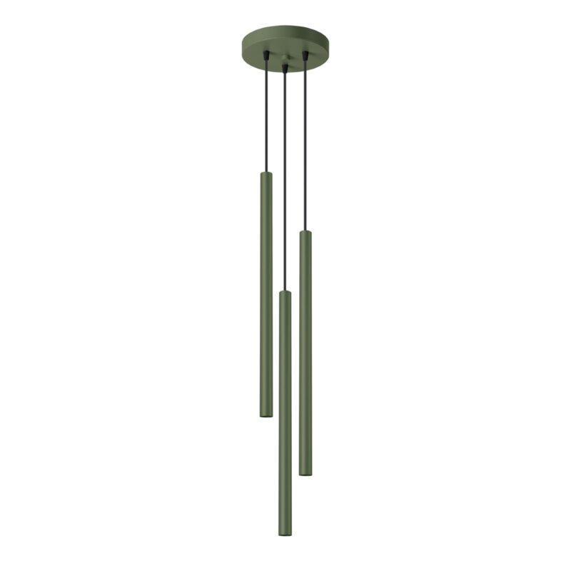 Lampa wisząca PASTELO 3P zielona oliwka