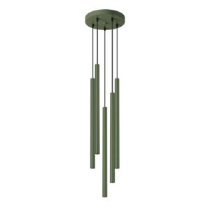 Lampa wisząca PASTELO 5P zielona oliwka