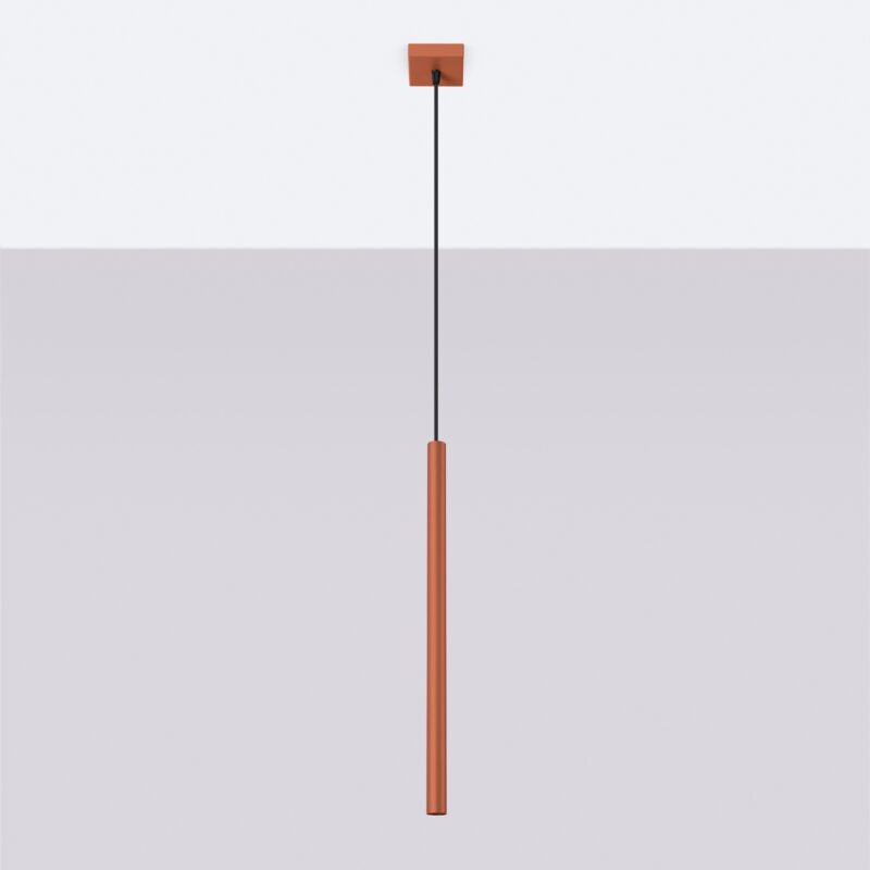 Lampa wisząca PASTELO 1 ochra czerwona