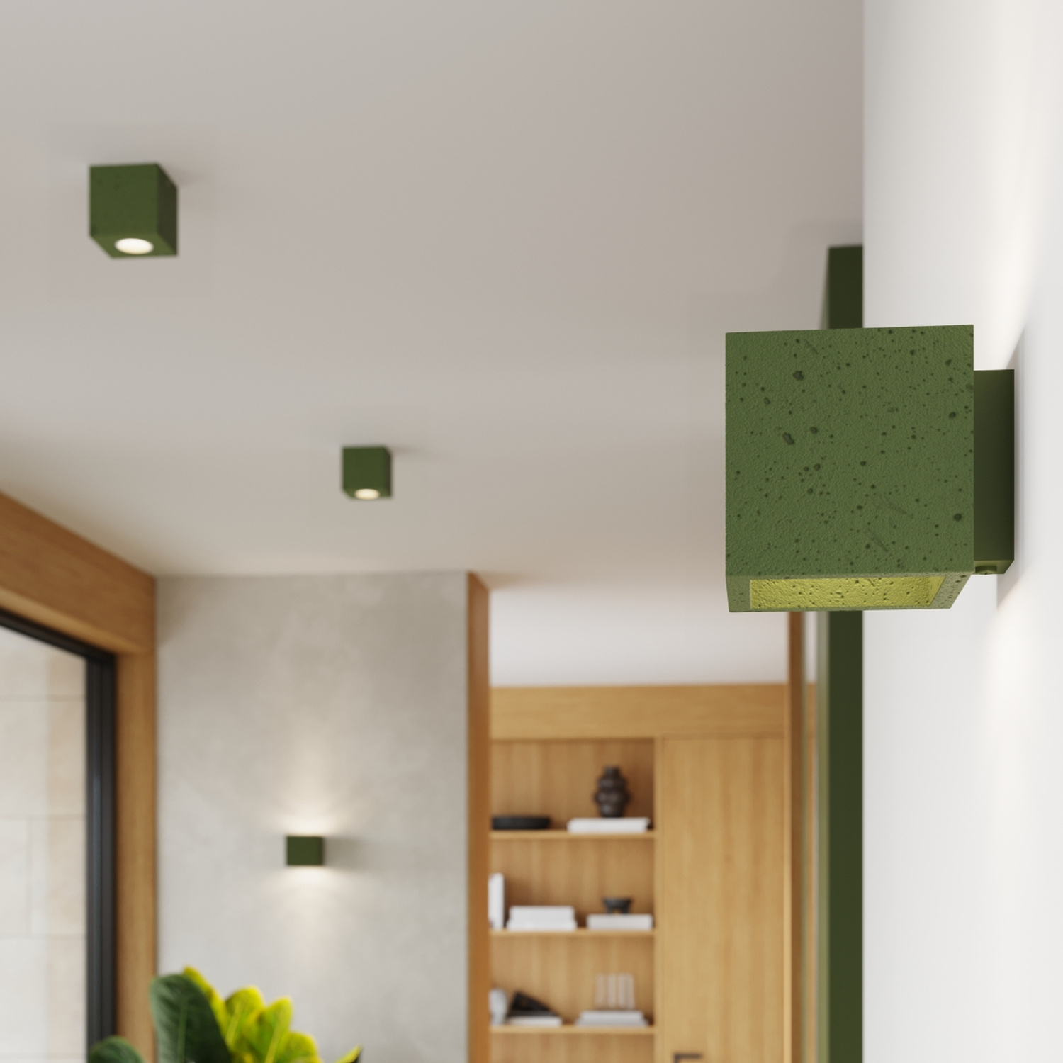 Plafon QUAD beton zielona oliwka Plafon QUAD beton zielona oliwka