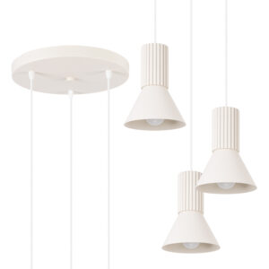 Lampa wisząca ESTRIA 3P beżowa