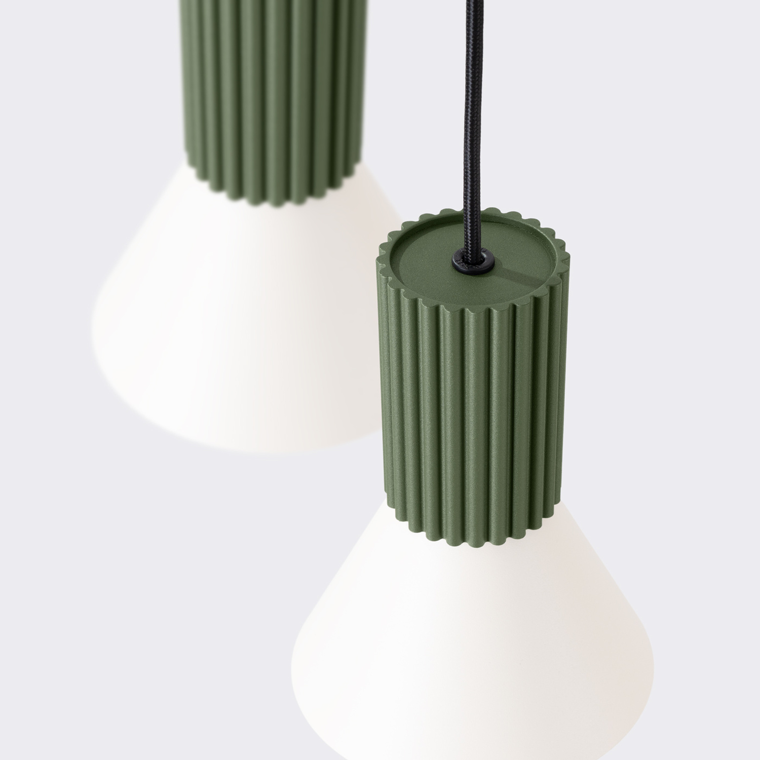 Lampa wisząca ESTRIA 3P beżowa/zielona oliwka Lampa wisząca ESTRIA 3P beżowa/zielona oliwka