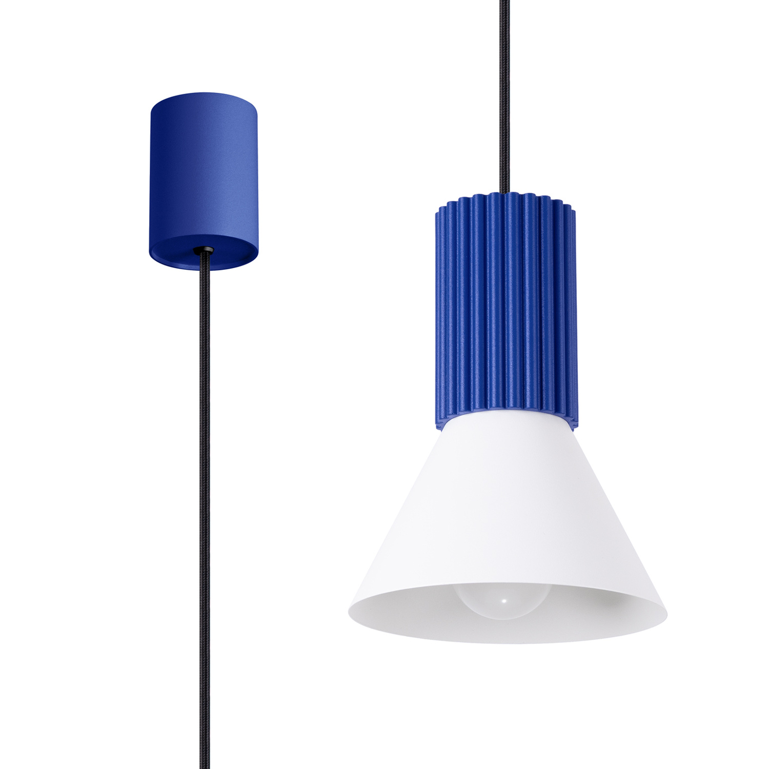 Lampa wisząca ESTRIA 1 biała/ultramaryna Lampa wisząca ESTRIA 1 biała/ultramaryna