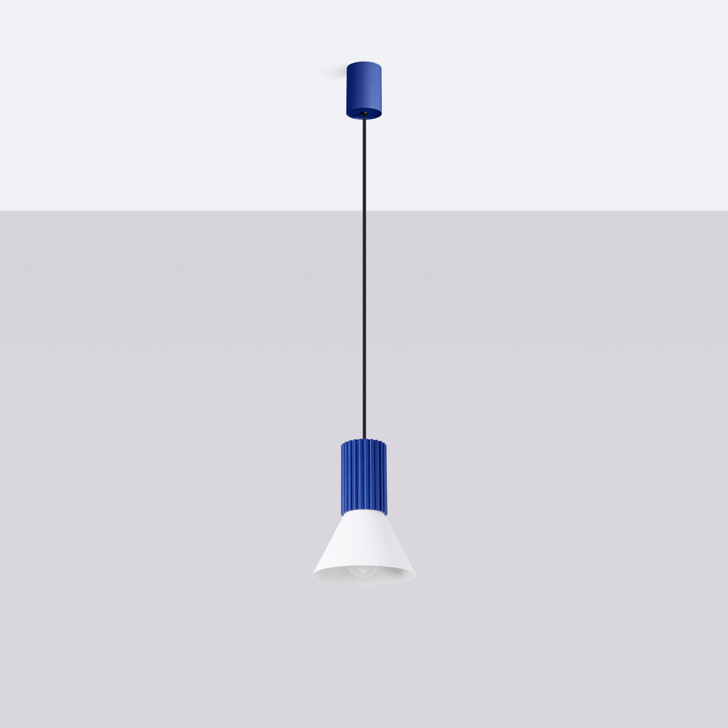 Lampa wisząca ESTRIA 1 biała/ultramaryna Lampa wisząca ESTRIA 1 biała/ultramaryna