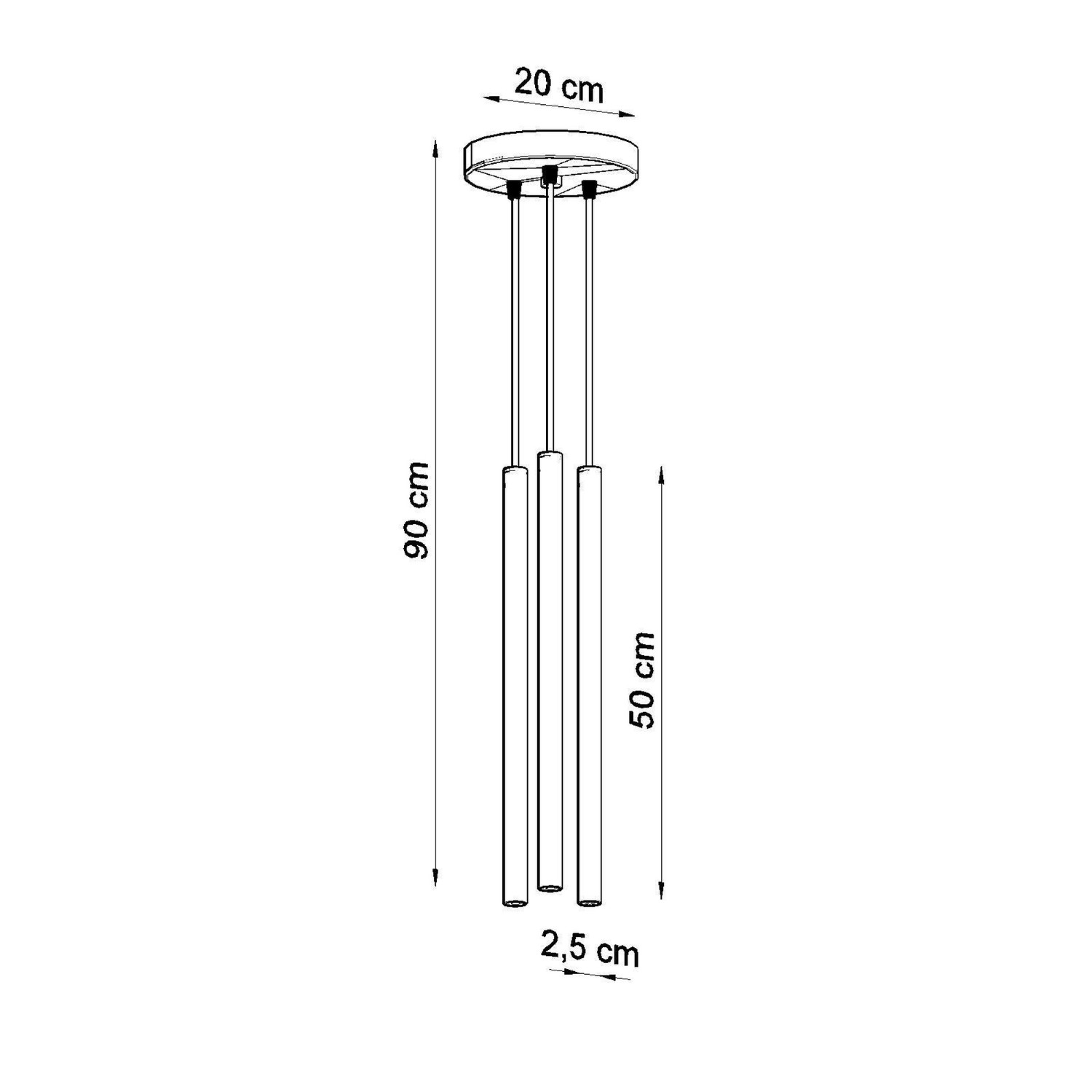 Lampa wisząca PASTELO 3P ultramaryna Lampa wisząca PASTELO 3P ultramaryna