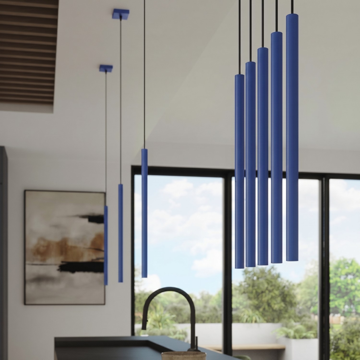 Lampa wisząca PASTELO 3P ultramaryna Lampa wisząca PASTELO 3P ultramaryna