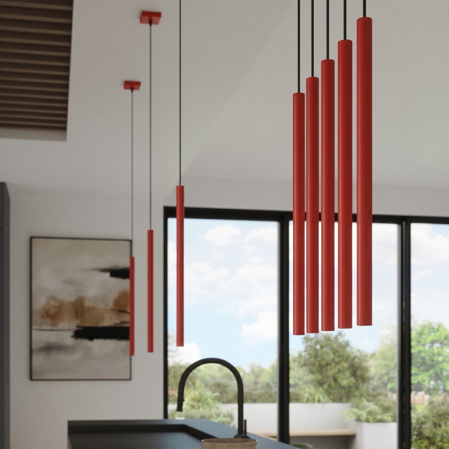 Lampa wisząca PASTELO 2 czerwona Lampa wisząca PASTELO 2 czerwona