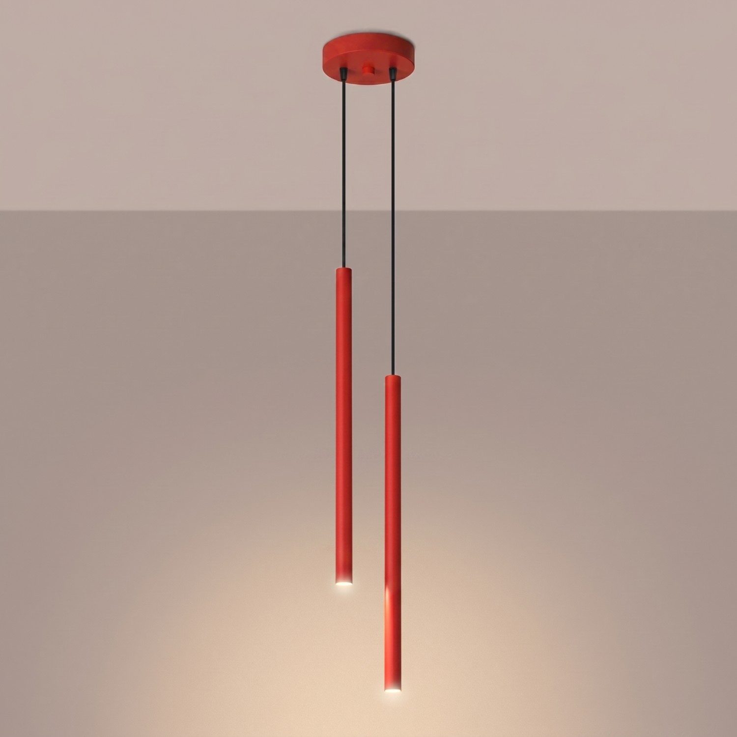 Lampa wisząca PASTELO 2 czerwona Lampa wisząca PASTELO 2 czerwona