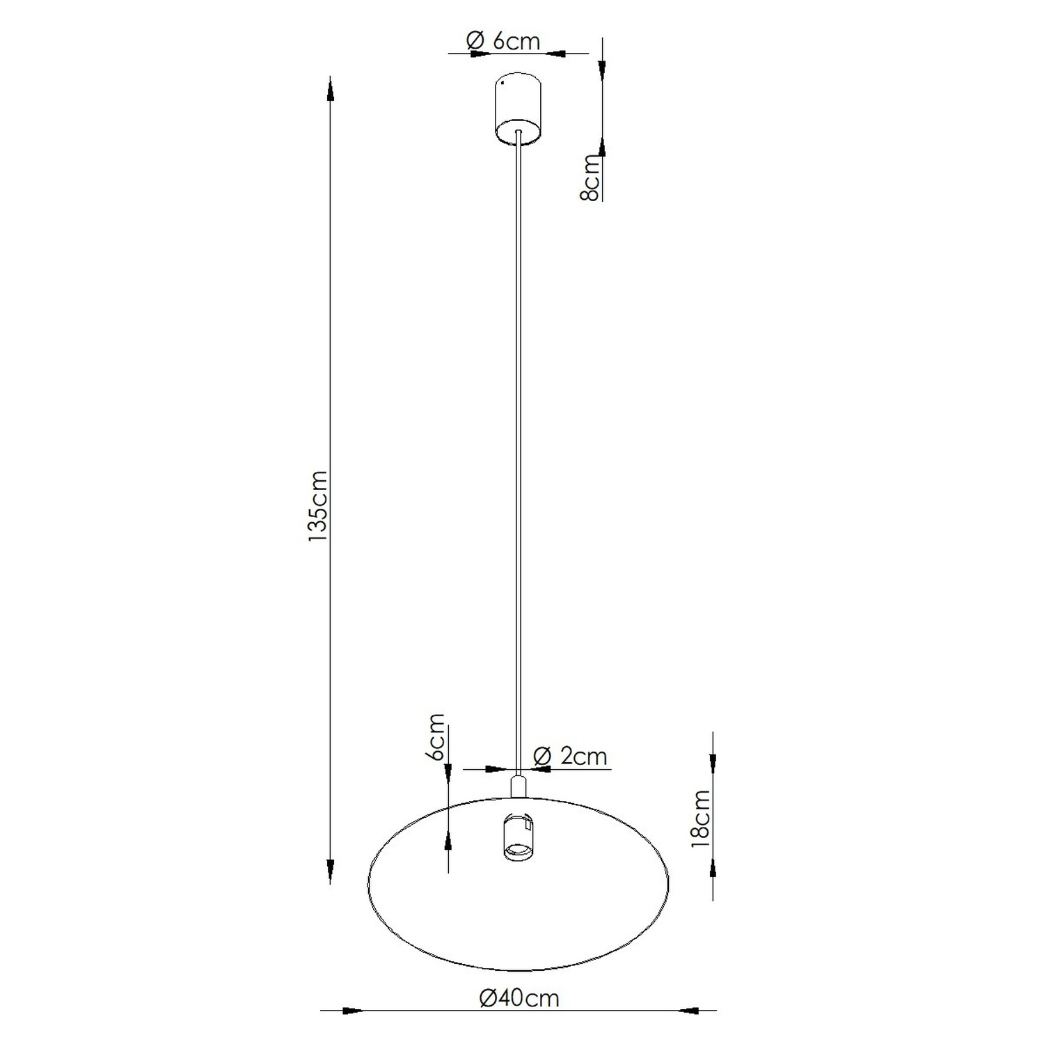 Lampa wisząca NOX 40 ochra czerwona Lampa wisząca NOX 40 ochra czerwona