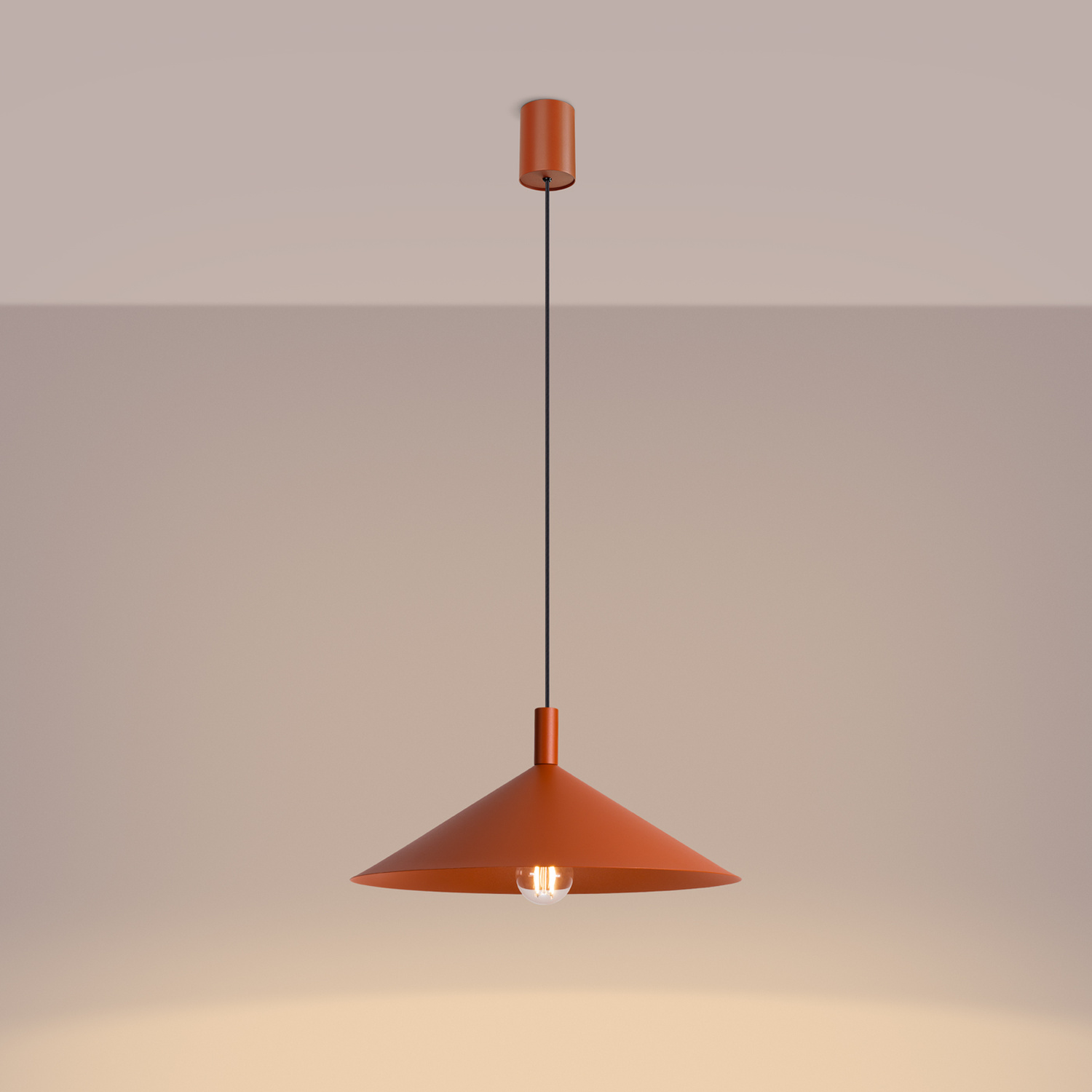 Lampa wisząca NOX 40 ochra czerwona Lampa wisząca NOX 40 ochra czerwona