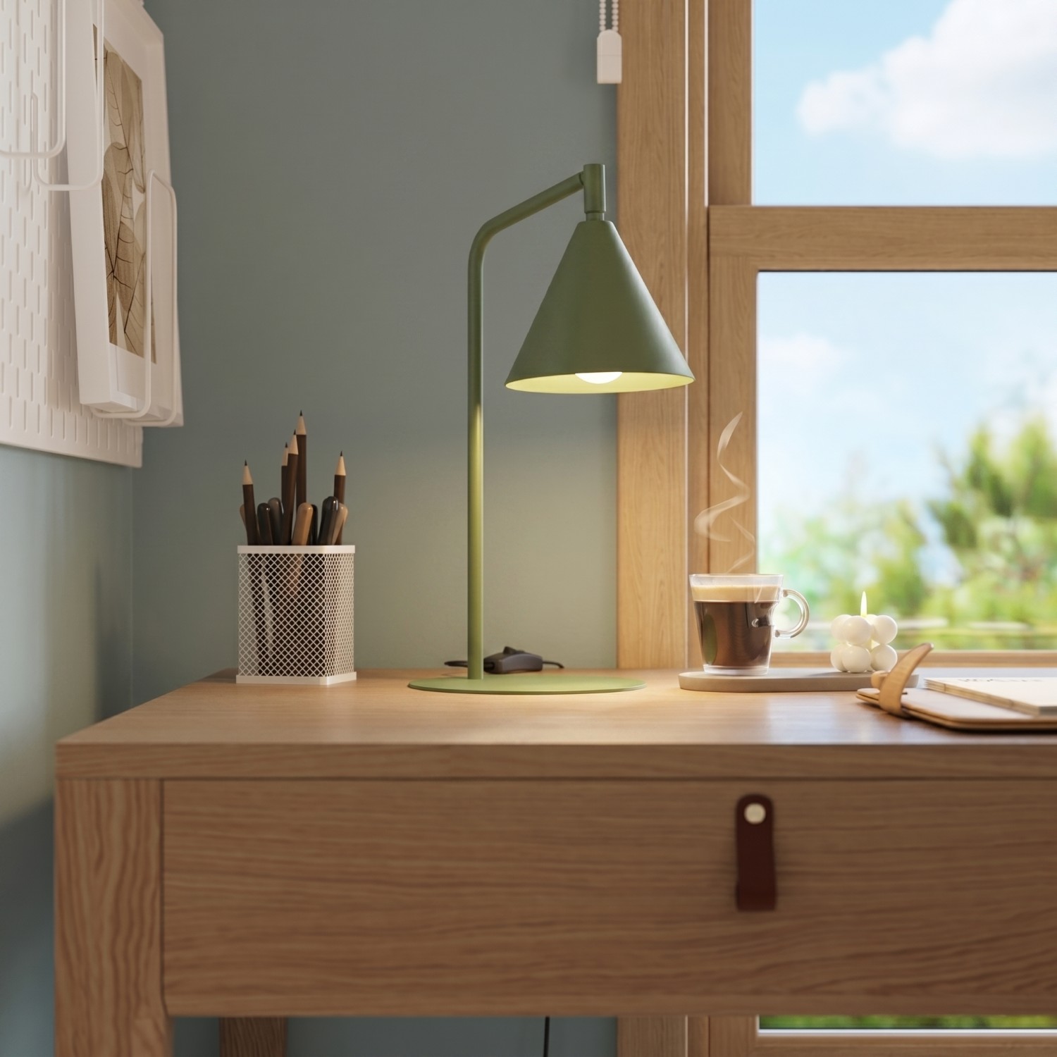 Lampa biurkowa NOX zielona oliwka Lampa biurkowa NOX zielona oliwka