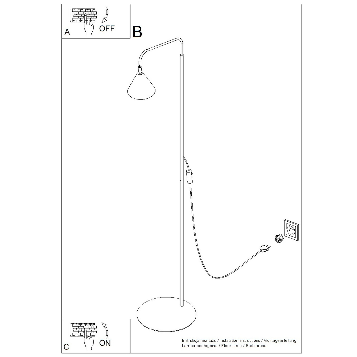 Lampa podłogowa NOX zielona oliwka Lampa podłogowa NOX zielona oliwka