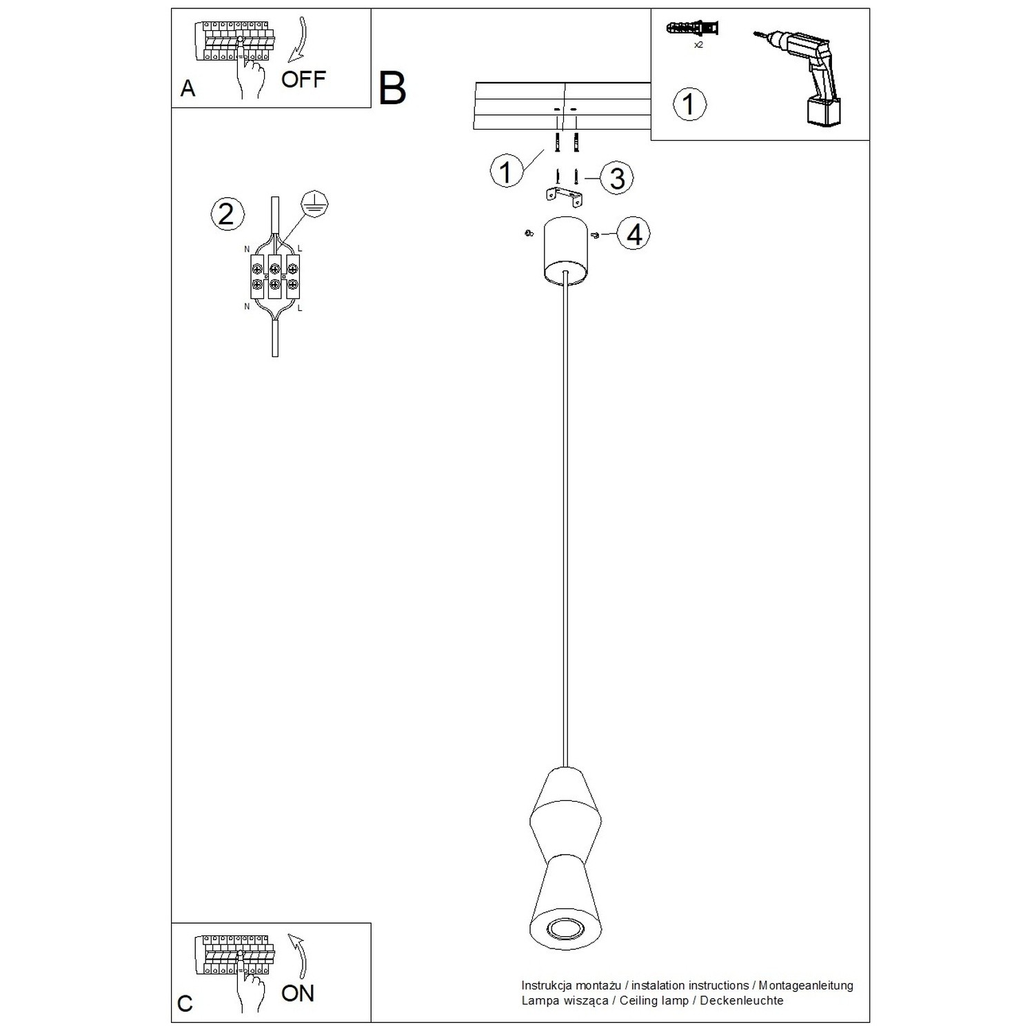 Lampa wisząca KUBBE mała R Lampa wisząca KUBBE mała R