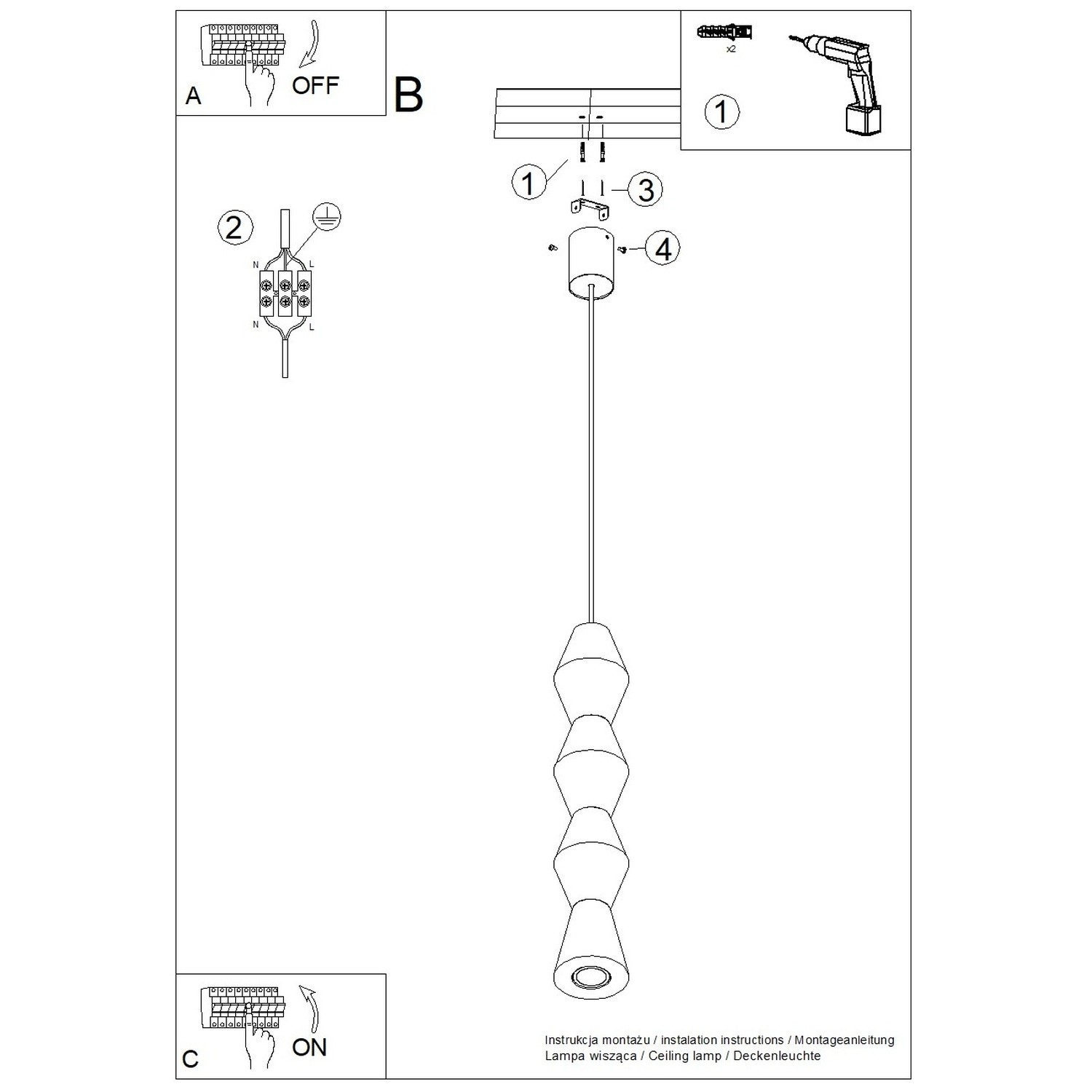Lampa wisząca KUBBE duża R Lampa wisząca KUBBE duża R
