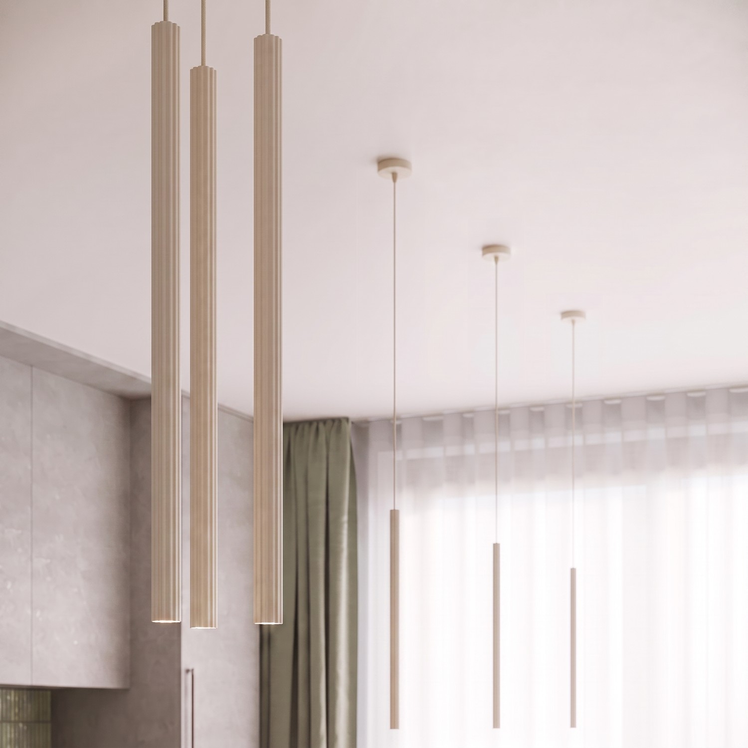 Lampa wisząca ARCHE 1 beżowa Lampa wisząca ARCHE 1 beżowa