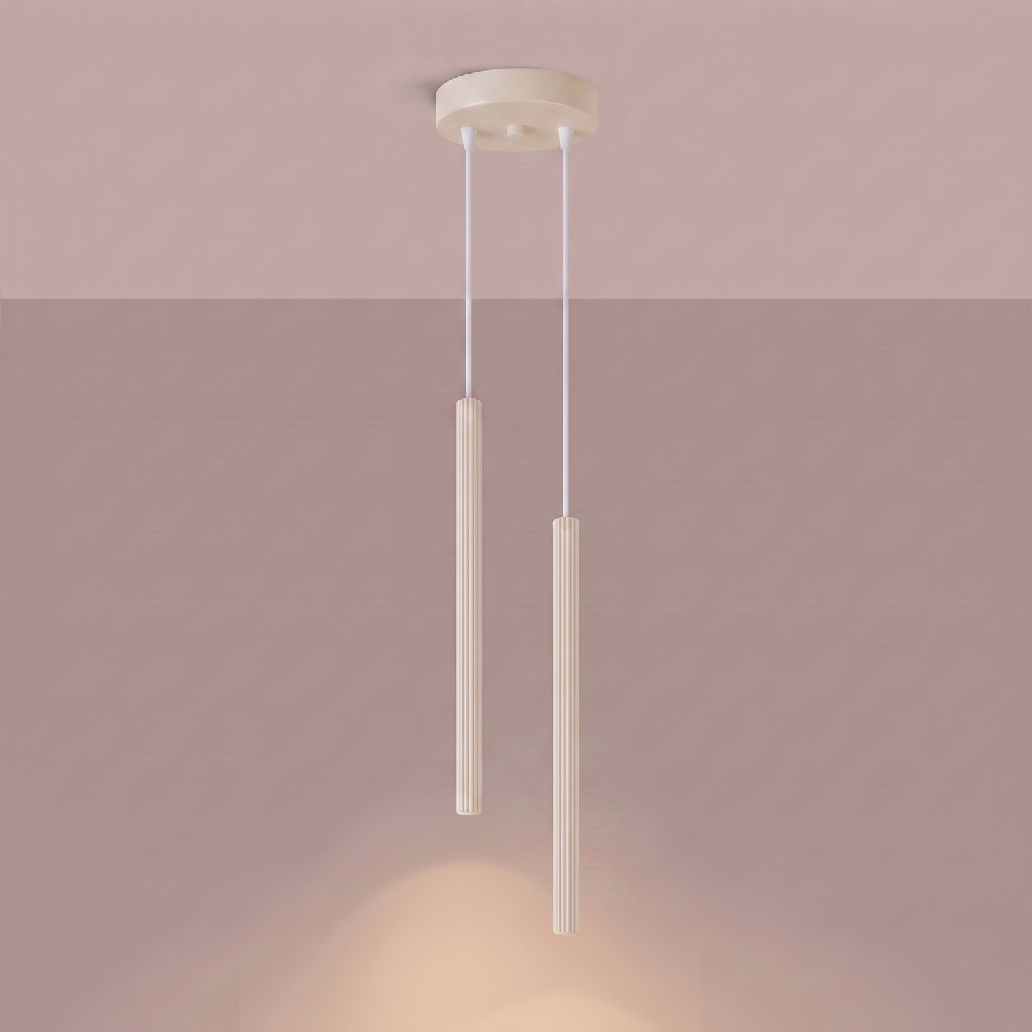 Lampa wisząca ARCHE 2P beżowa Lampa wisząca ARCHE 2P beżowa
