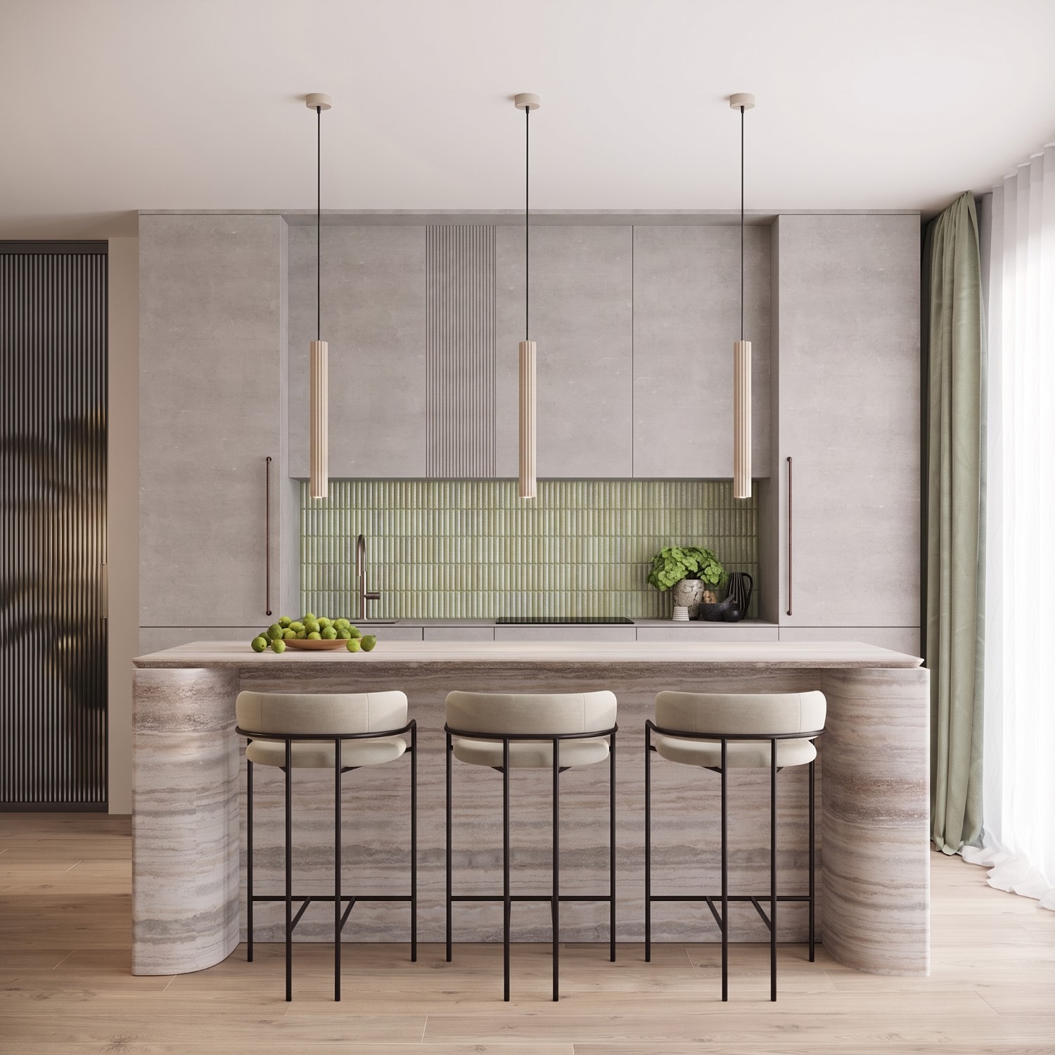 Lampa wisząca ARCHE 3P taupe Lampa wisząca ARCHE 3P taupe