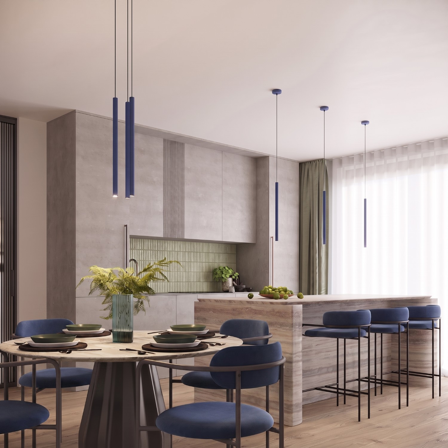Lampa wisząca ARCHE 2P ultramaryna Lampa wisząca ARCHE 2P ultramaryna