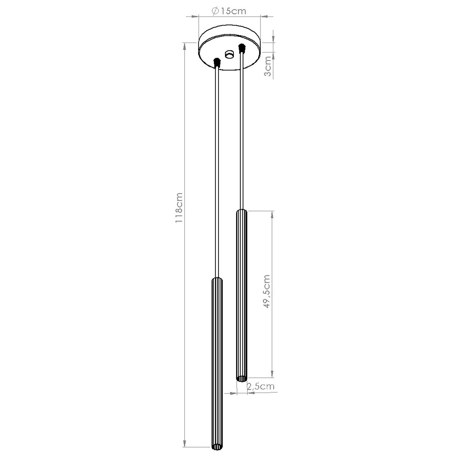 Lampa wisząca ARCHE 2P zielona oliwka Lampa wisząca ARCHE 2P zielona oliwka