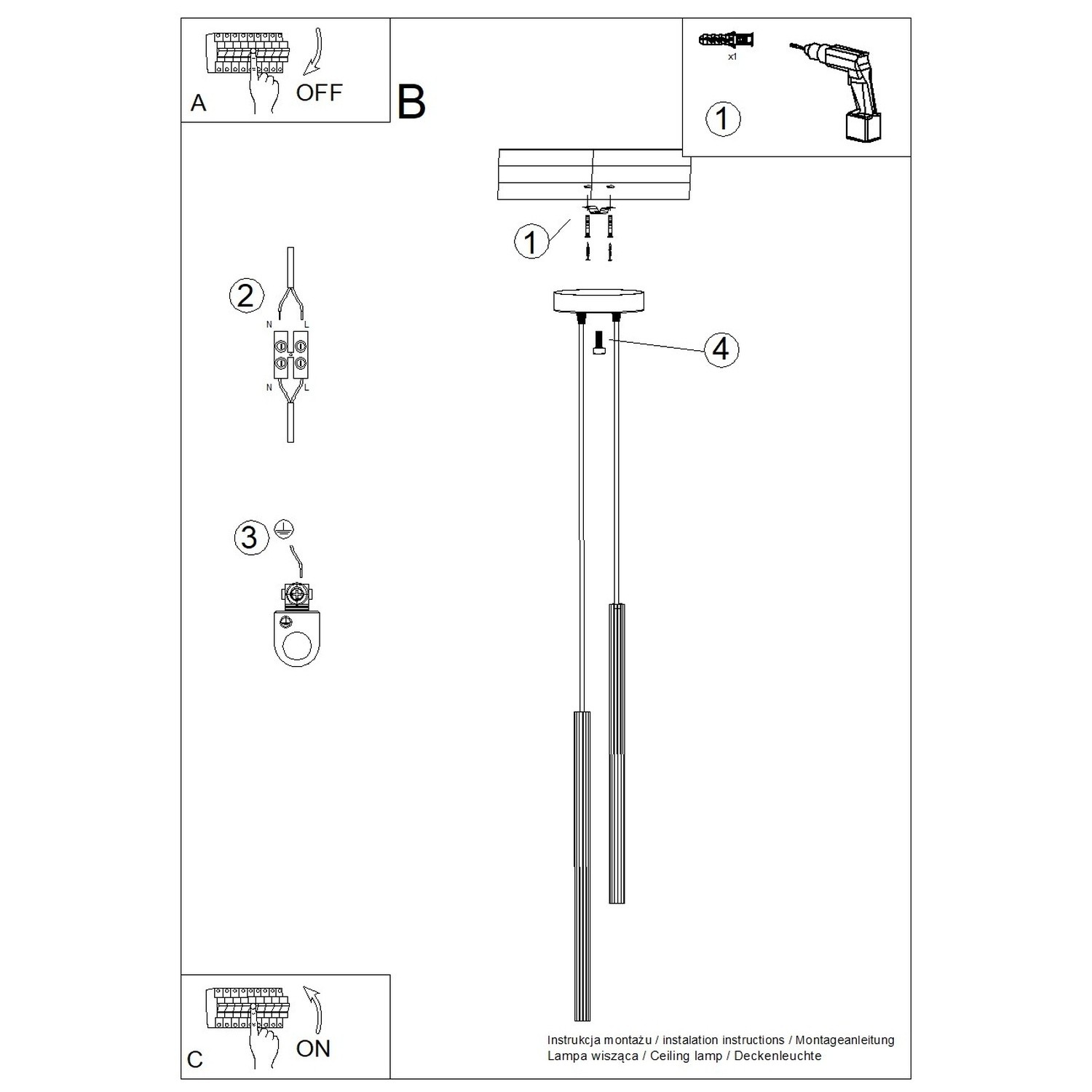 Lampa wisząca ARCHE 2P zielona oliwka Lampa wisząca ARCHE 2P zielona oliwka