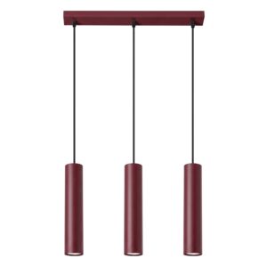 Lampa wisząca LAGOS 3L burgund