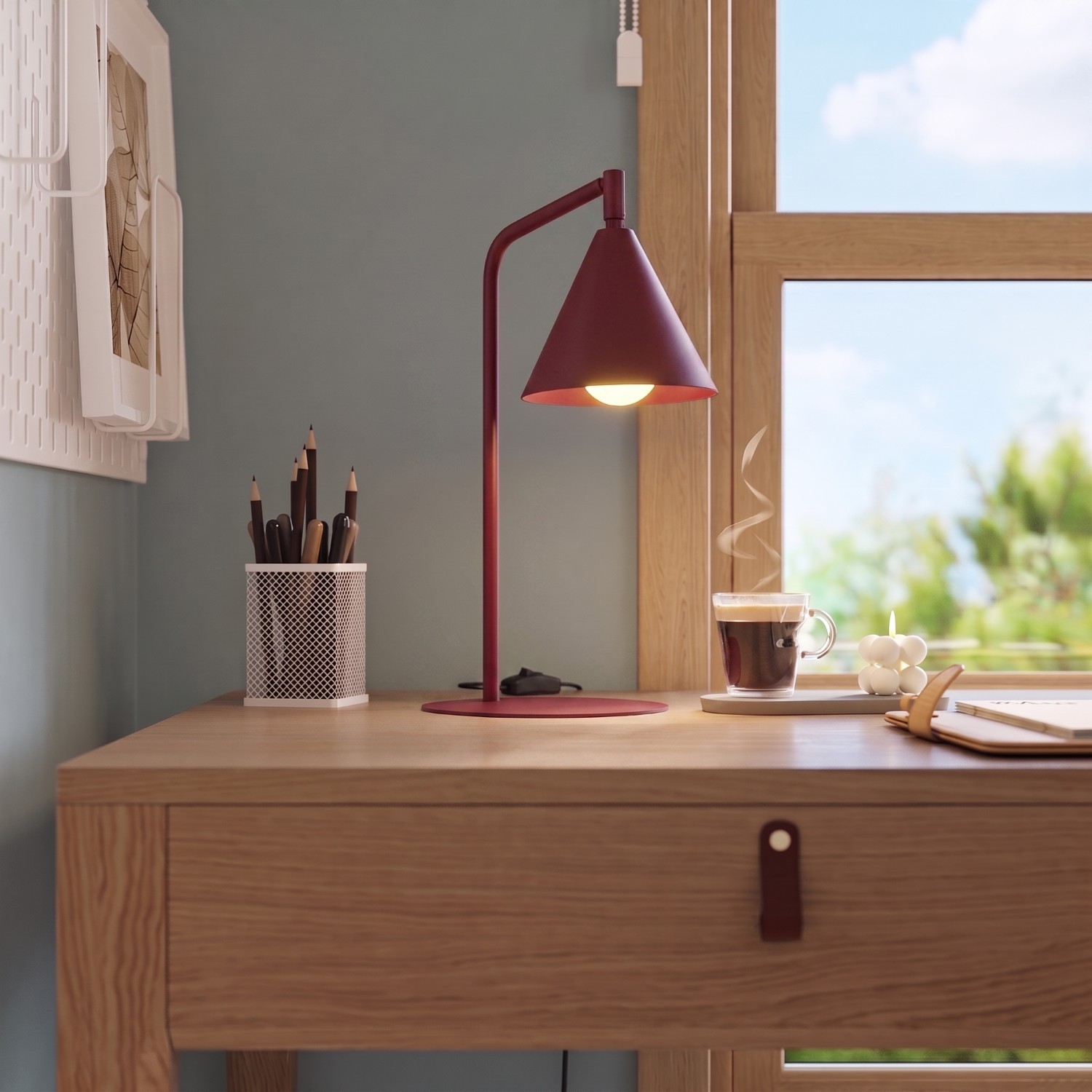 Lampa biurkowa NOX burgund Lampa biurkowa NOX burgund