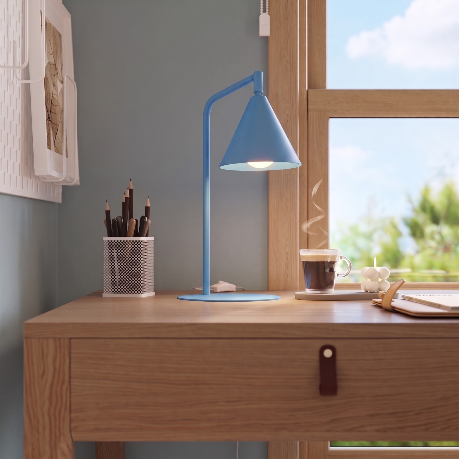 Lampa biurkowa NOX błękitna Lampa biurkowa NOX błękitna