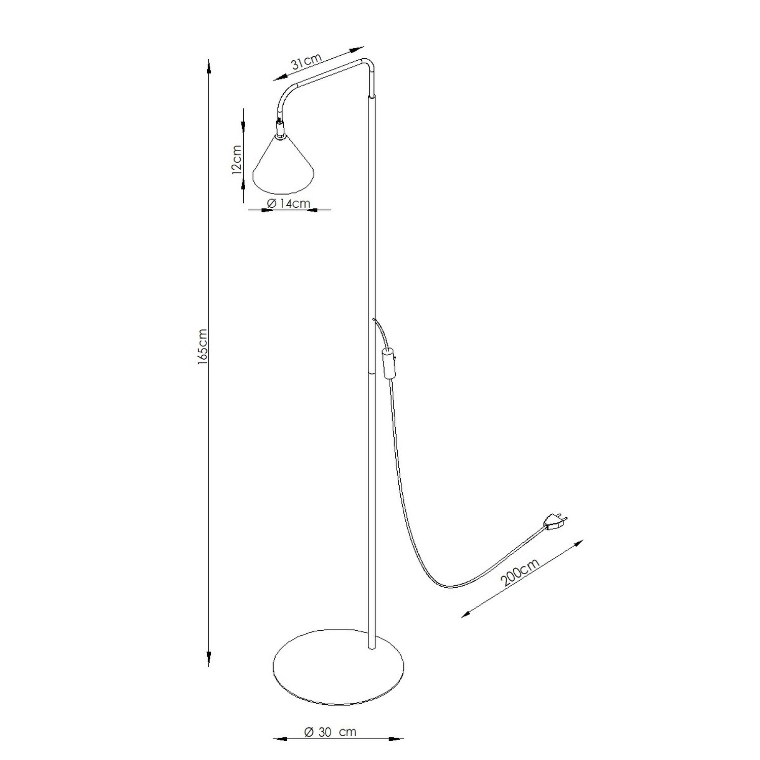 Lampa podłogowa NOX szałwiowa Lampa podłogowa NOX szałwiowa